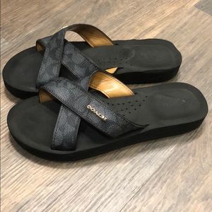 Coach women’s black sandals